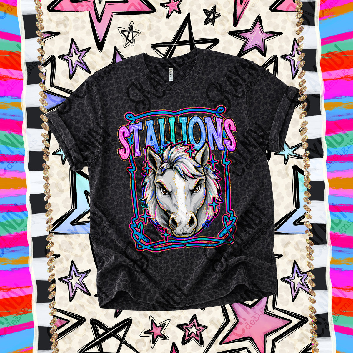 Stallions-Retro Pop (Kayndi) DTF Transfer