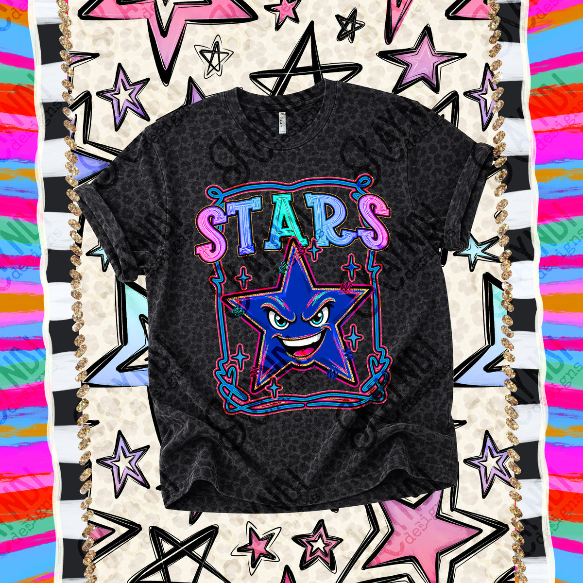 Stars- Retro Pop (Kayndi)  DTF Transfer