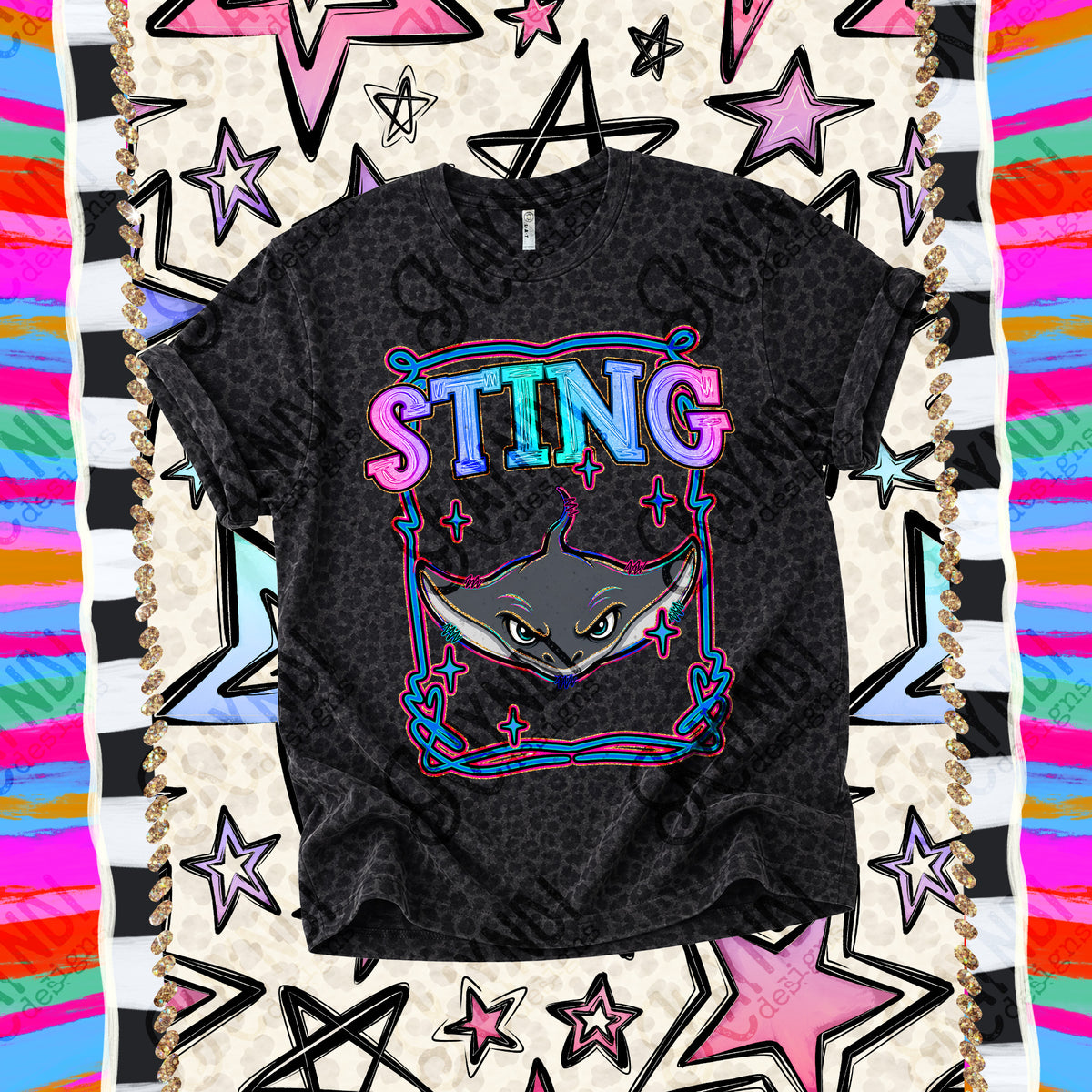 Sting-Retro Pop (Kayndi)DTF Transfer