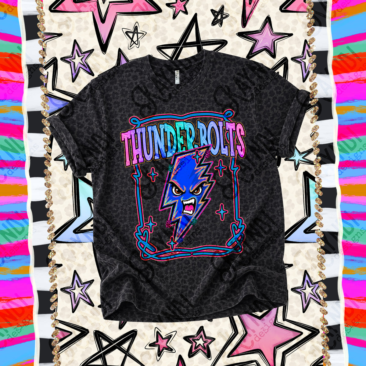 Thunderbolts-Retro Pop (Kayndi) DTF Transfer