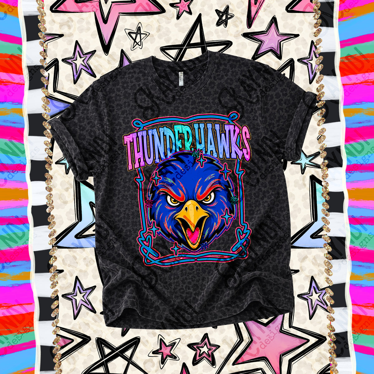 Thunderhawks-Retro Pop (Kayndi) DTF Transfer