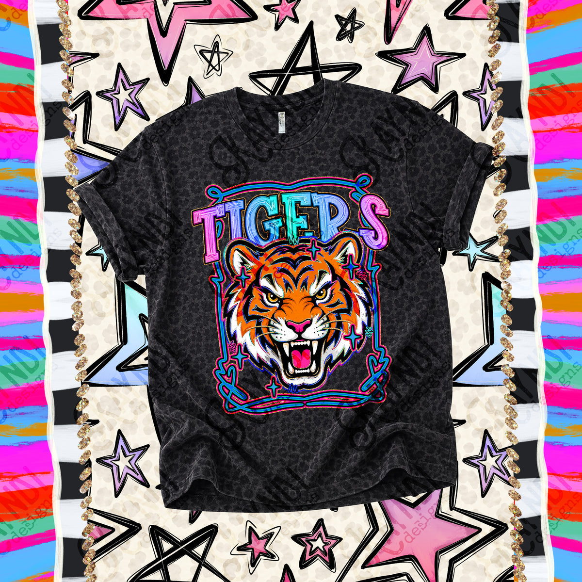 Tigers-Retro Pop (Kayndi) DTF Transfer