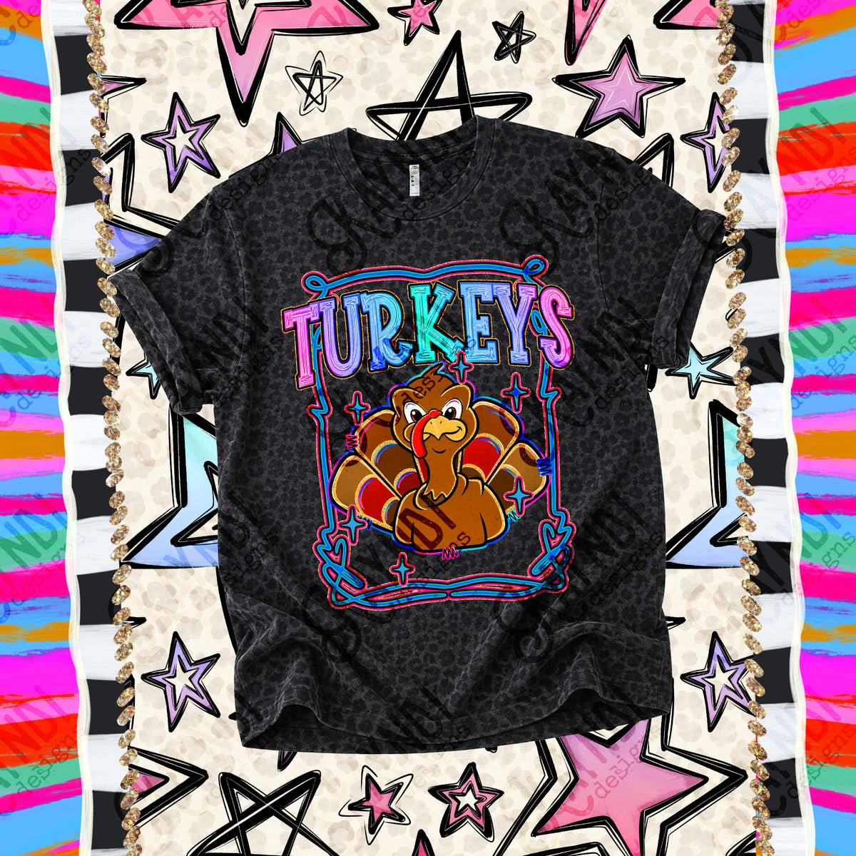 Turkeys-Retro Pop (Kayndi) DTF Transfer