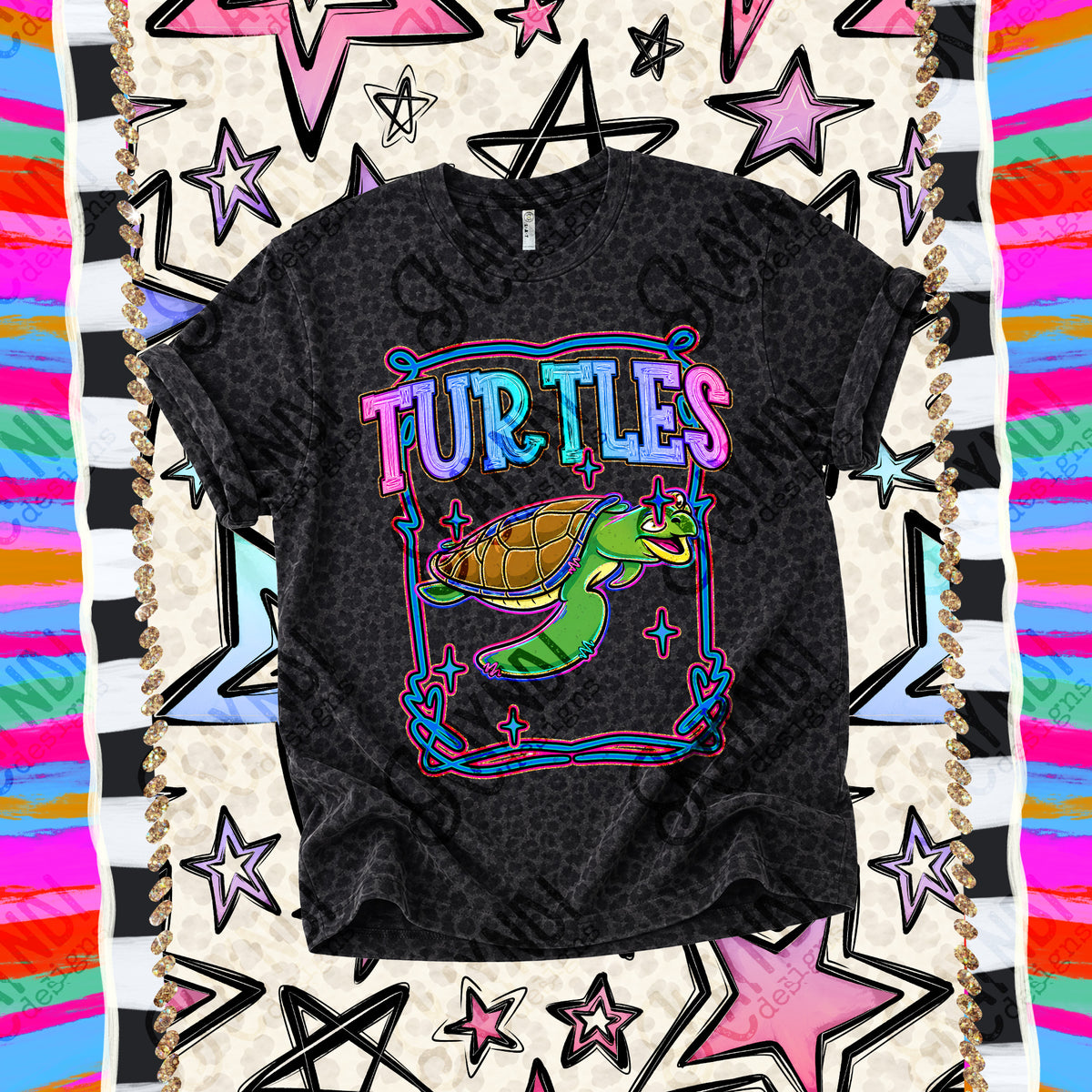 Turtles-Retro Pop (Kayndi) DTF Transfer
