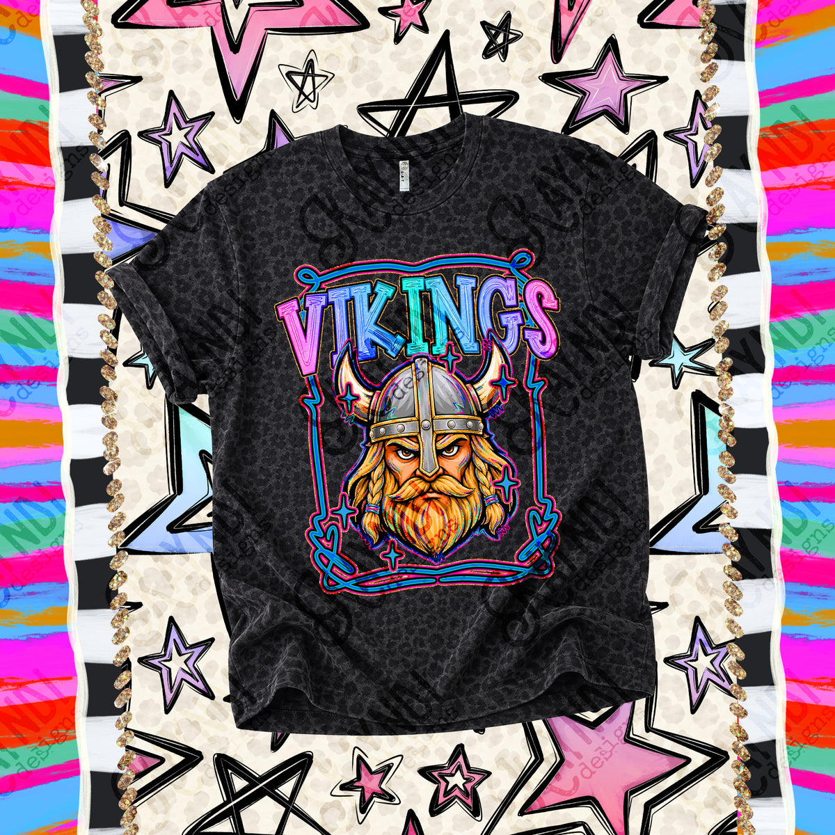 Vikings-Retro Pop (Kayndi)  DTF Transfer