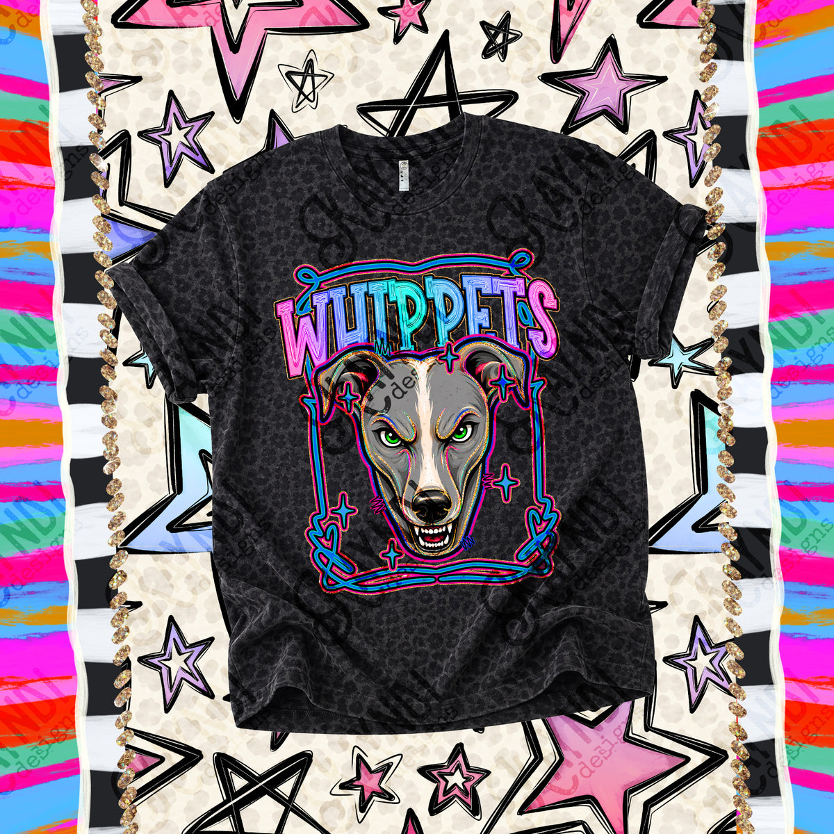 Whippets- Retro Pop (Kayndi) DTF Transfer