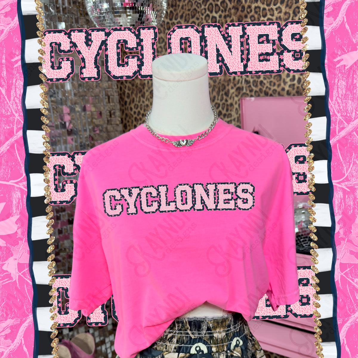 Varsity stars- Cyclones (Kayndi) DTF Transfer
