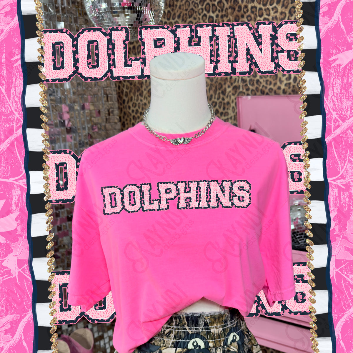 Varsity stars- Dolphines (Kayndi) DTF Transfer