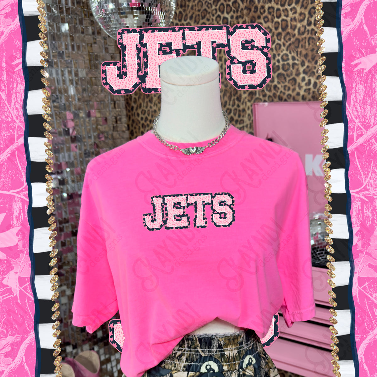 Varsity stars- Jets (Kayndi) DTF Transfer