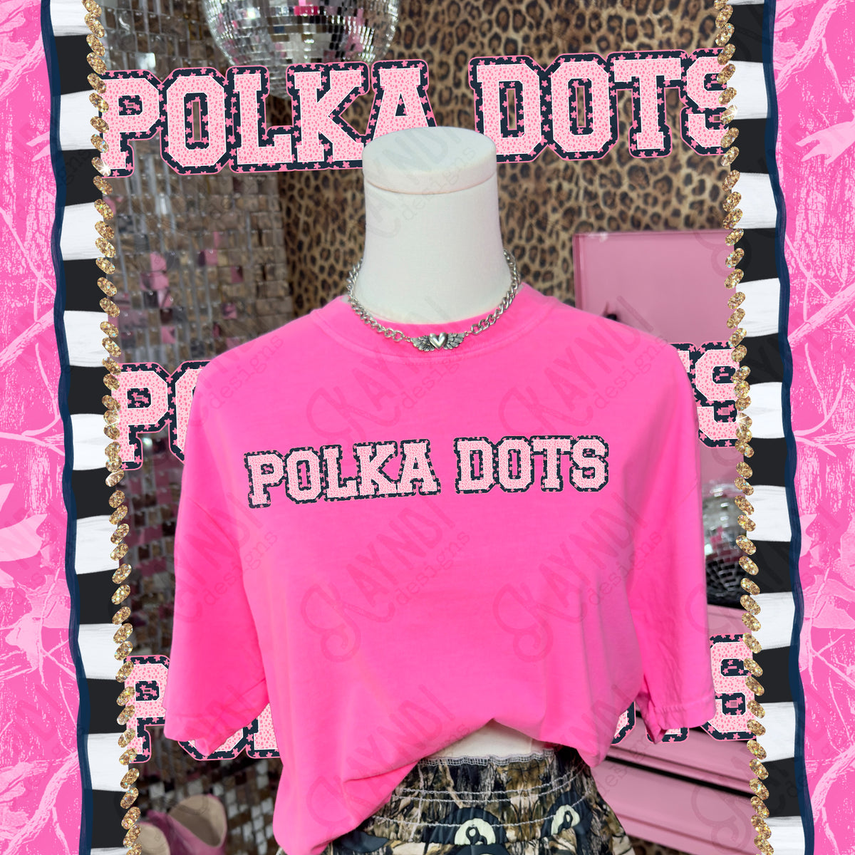 Varsity stars- Polka dots (Kayndi) DTF Transfer