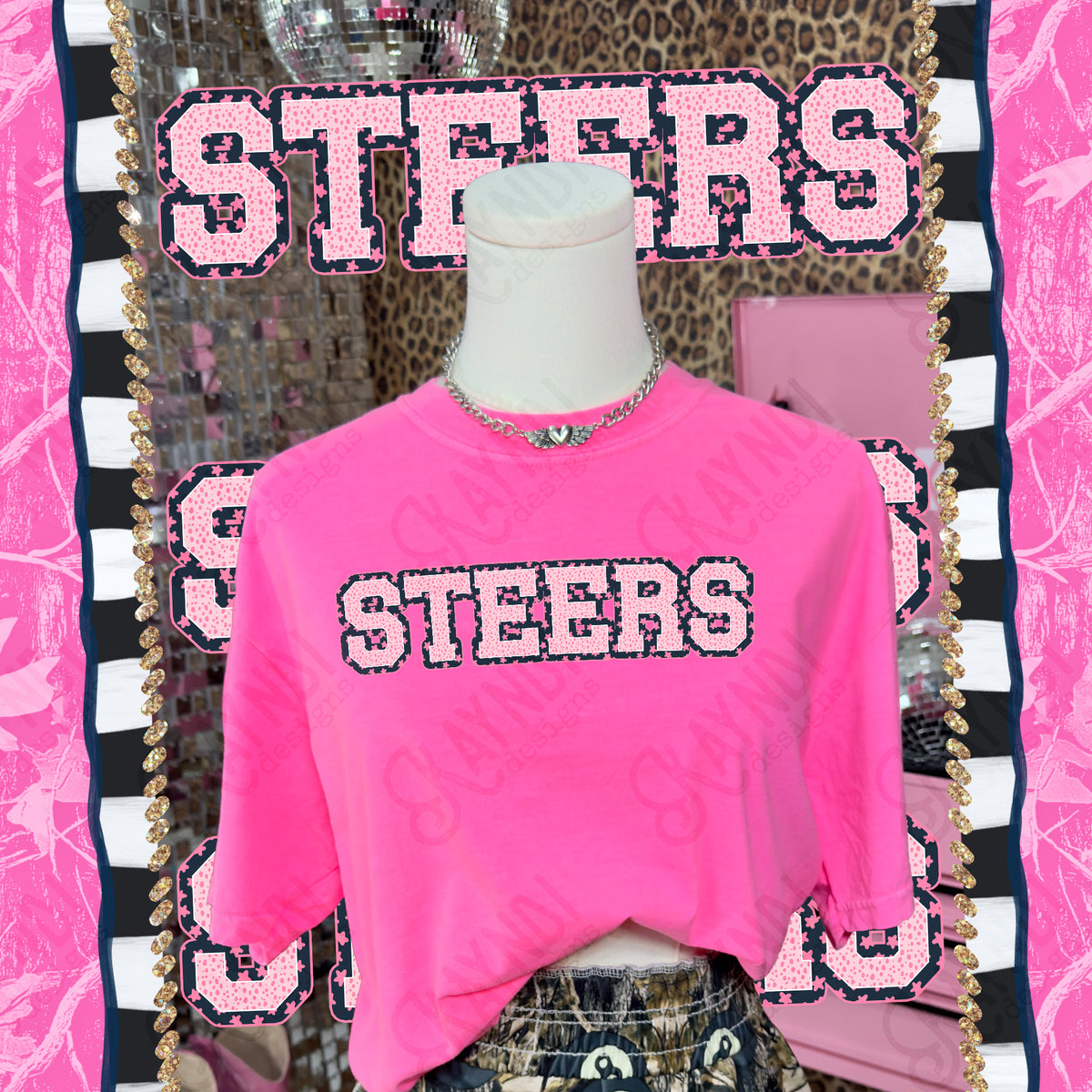 Varsity stars- Steers (Kayndi) DTF Transfer