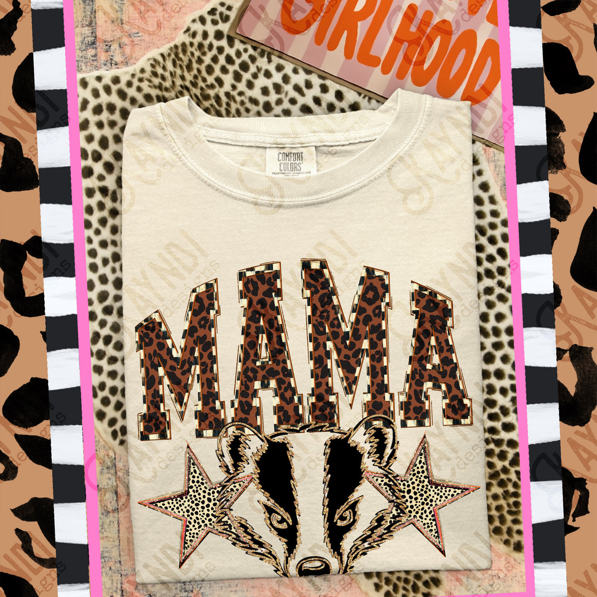 Mama Badgers Mascot (Kayndi) DTF Transfer