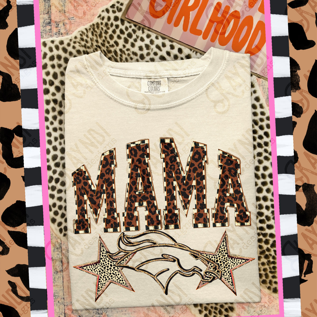 Mama Broncos Mascot (Kayndi) DTF Transfer
