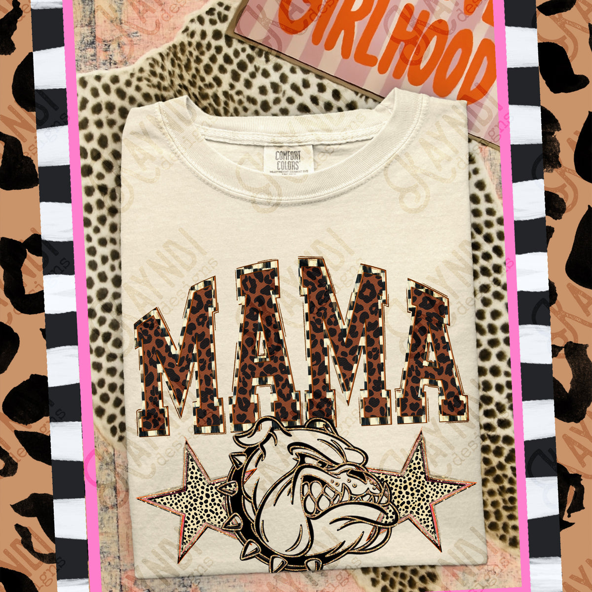 Mama Bull dogs Mascot (Kayndi) DTF Transfer