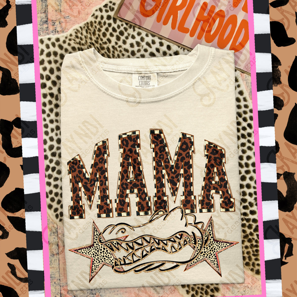 Gator mama leopard filled (Kayndi) DTF Transfer