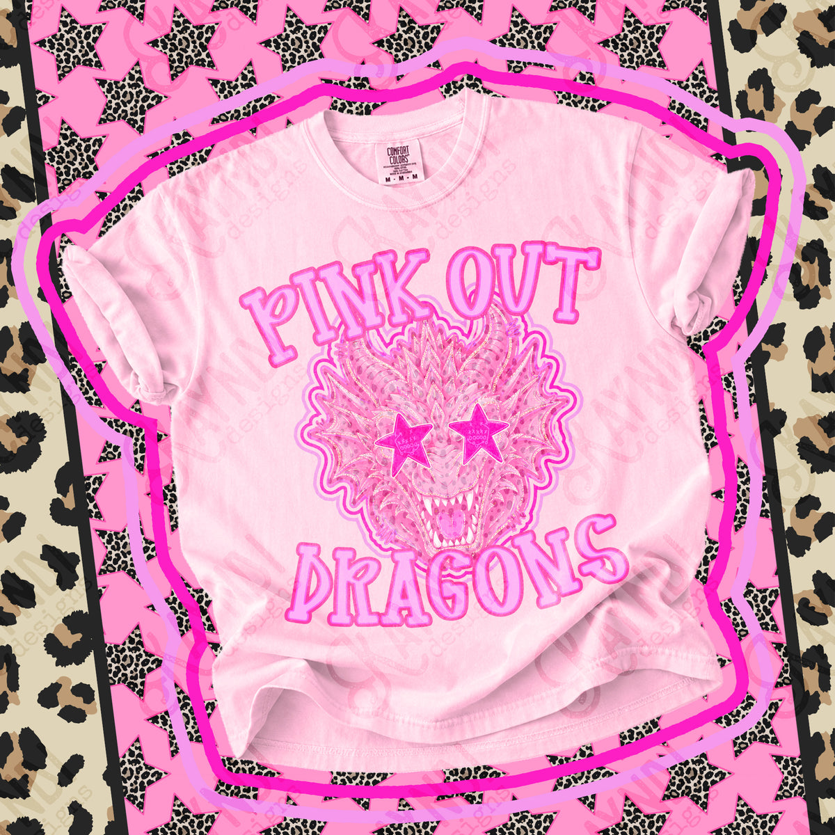 Pink out Dragons star eyes (Kayndi) DTF Transfer