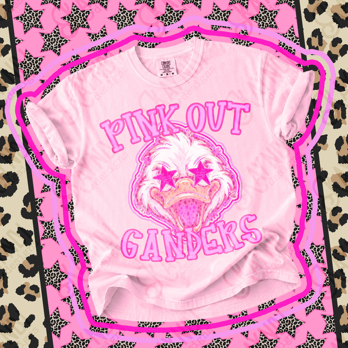 Pink out Ganders star eyes (Kayndi) DTF Transfer