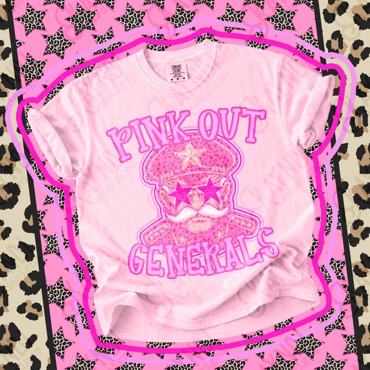 Pink out Generals star eyes (Kayndi) DTF Transfer