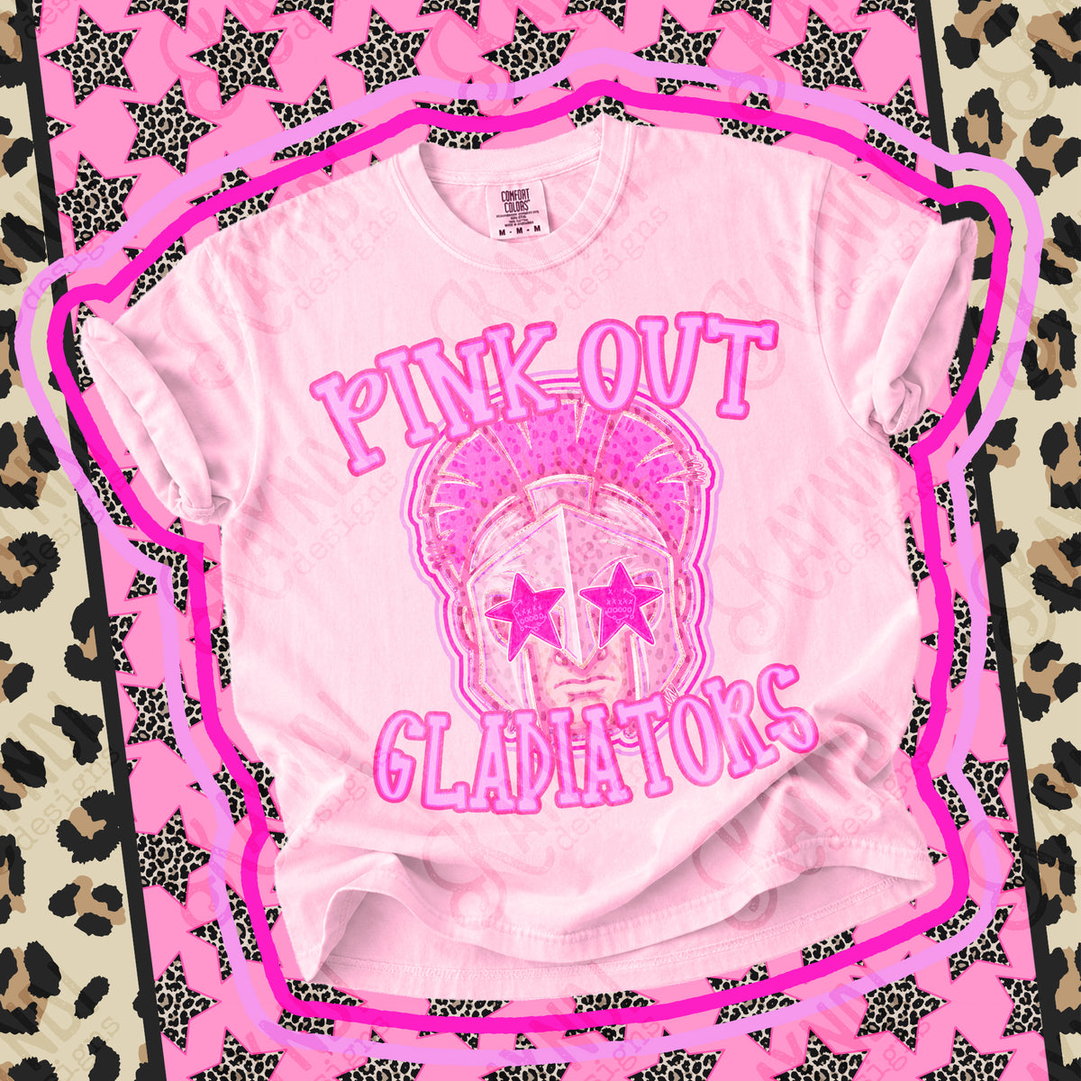 Pink out Gladiators star eyes (Kayndi) DTF Transfer