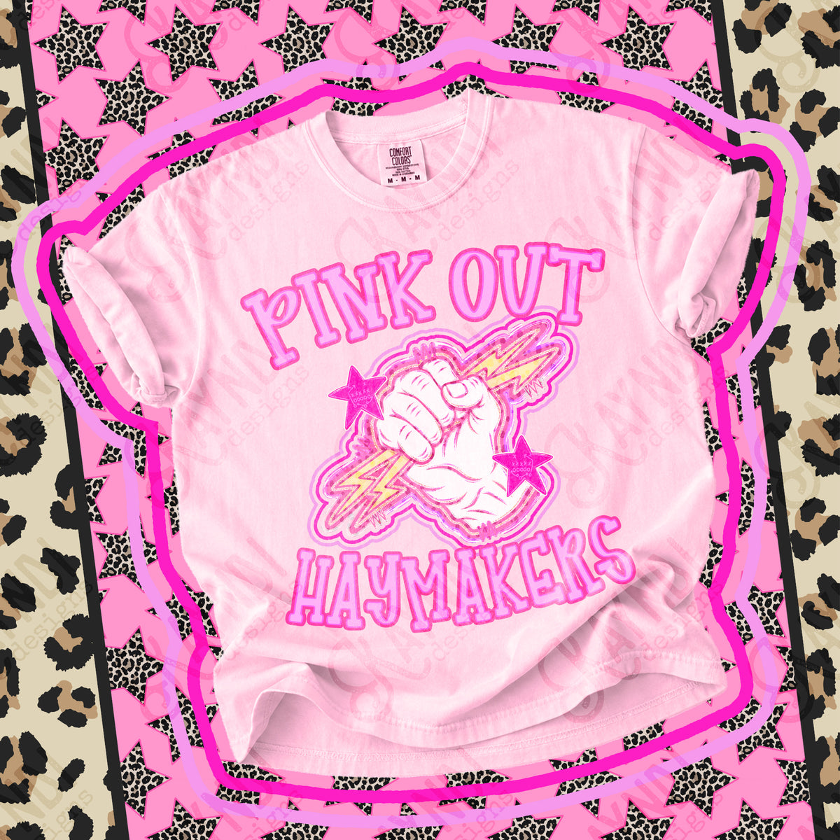 Pink out Haymakers star eyes (Kayndi) DTF Transfer