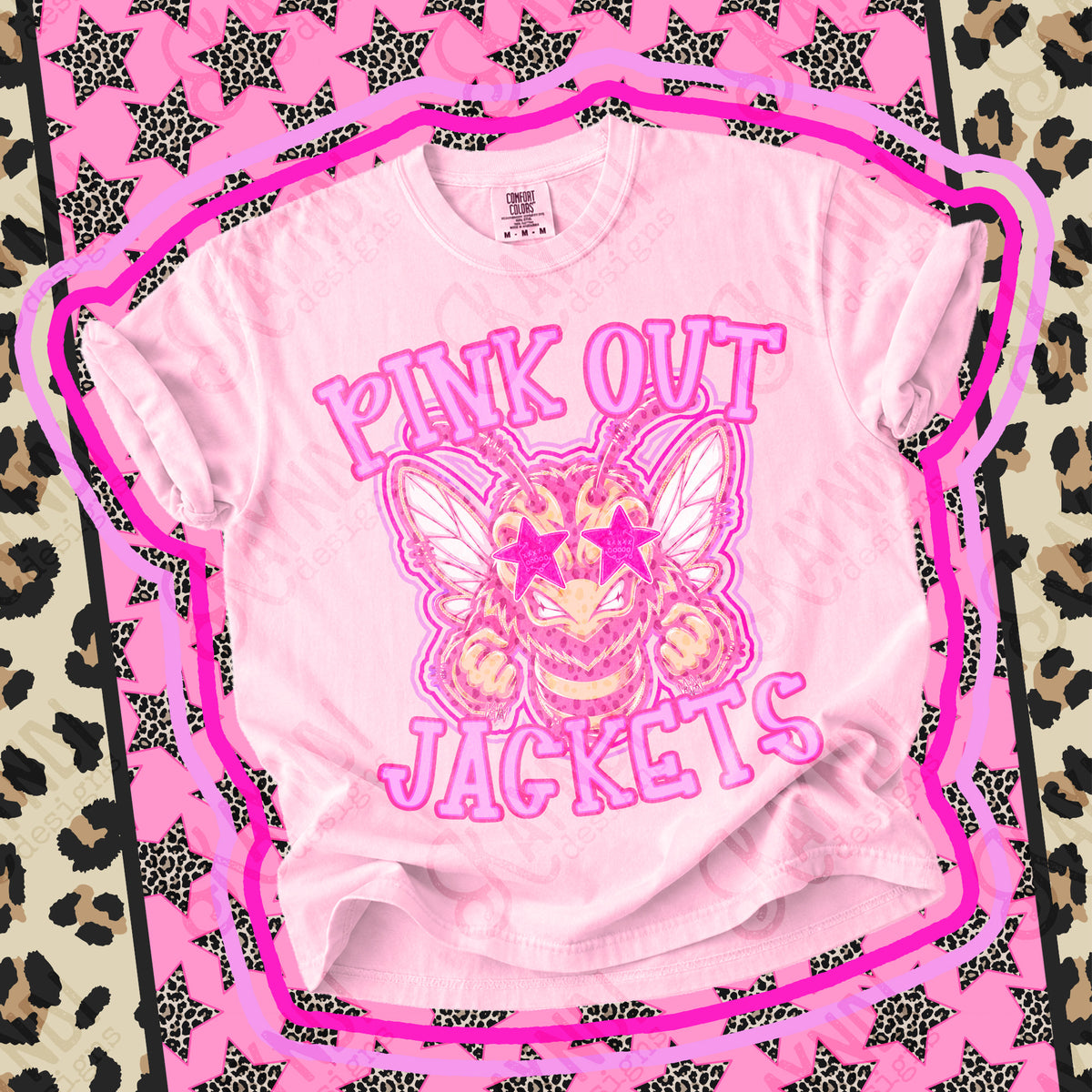 Pink out Jackets star eyes (Kayndi) DTF Transfer