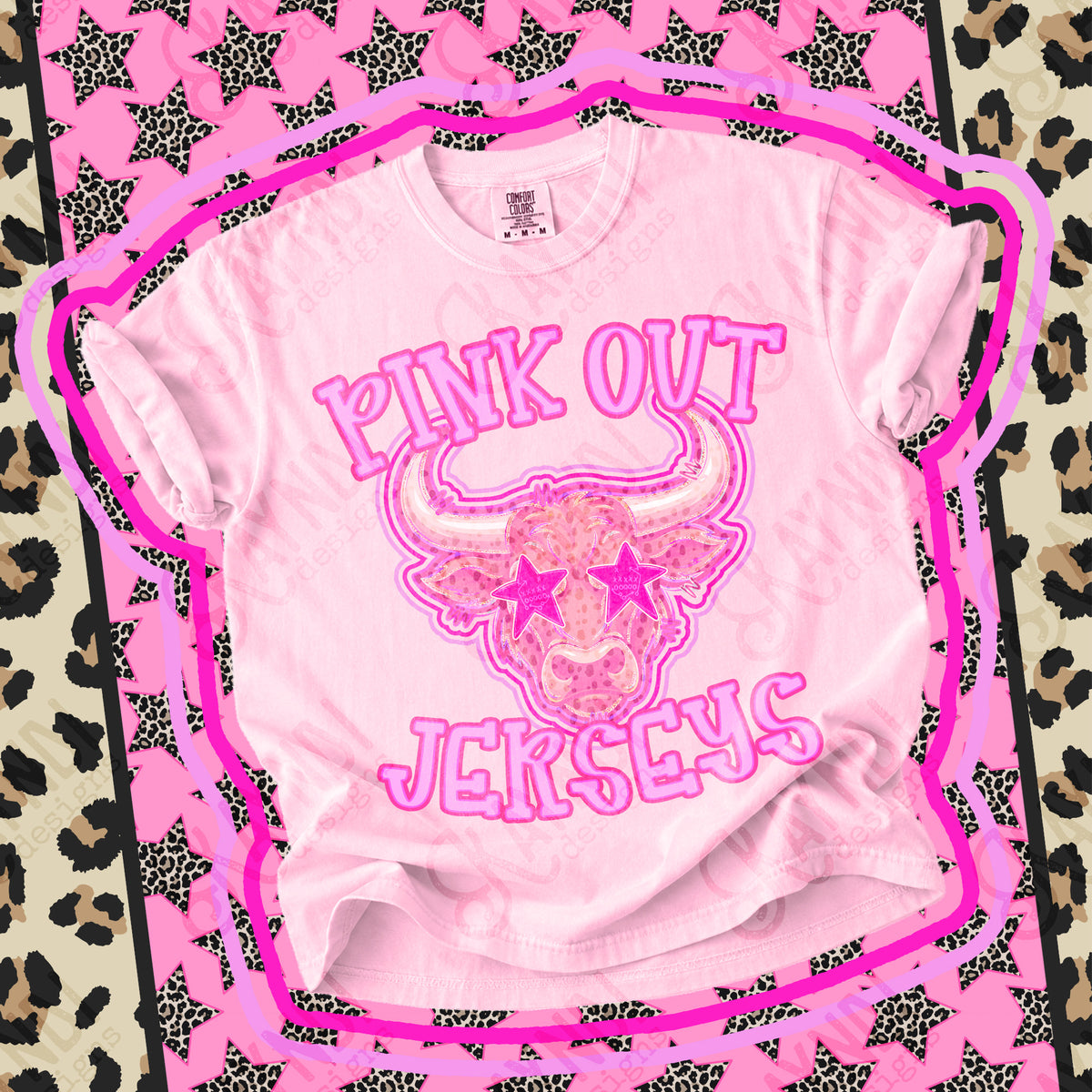 Pink out Jerseys star eyes (Kayndi) DTF Transfer