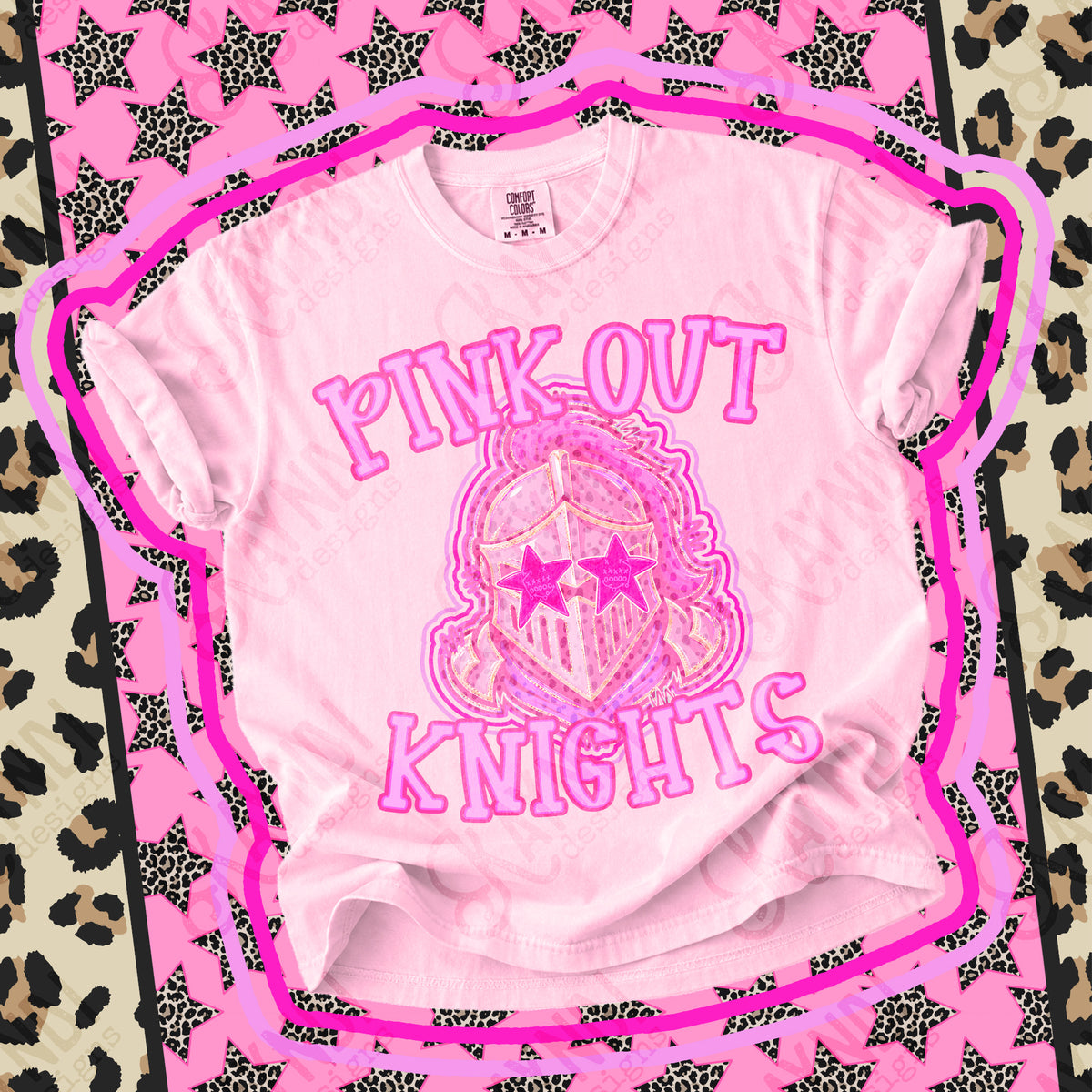 Pink out Knights star eyes (Kayndi) DTF Transfer