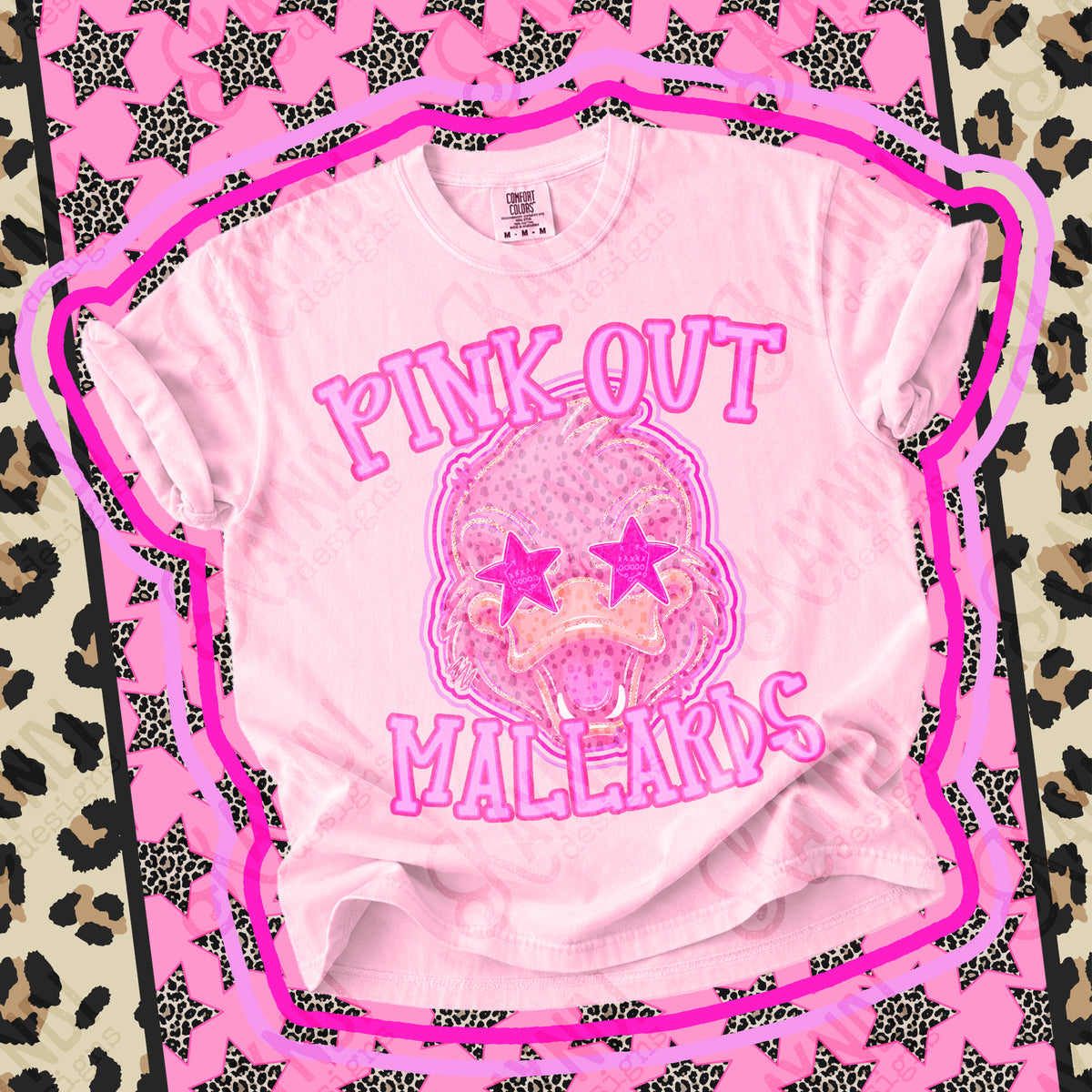 Pink out Mallards star eyes (Kayndi) DTF Transfer