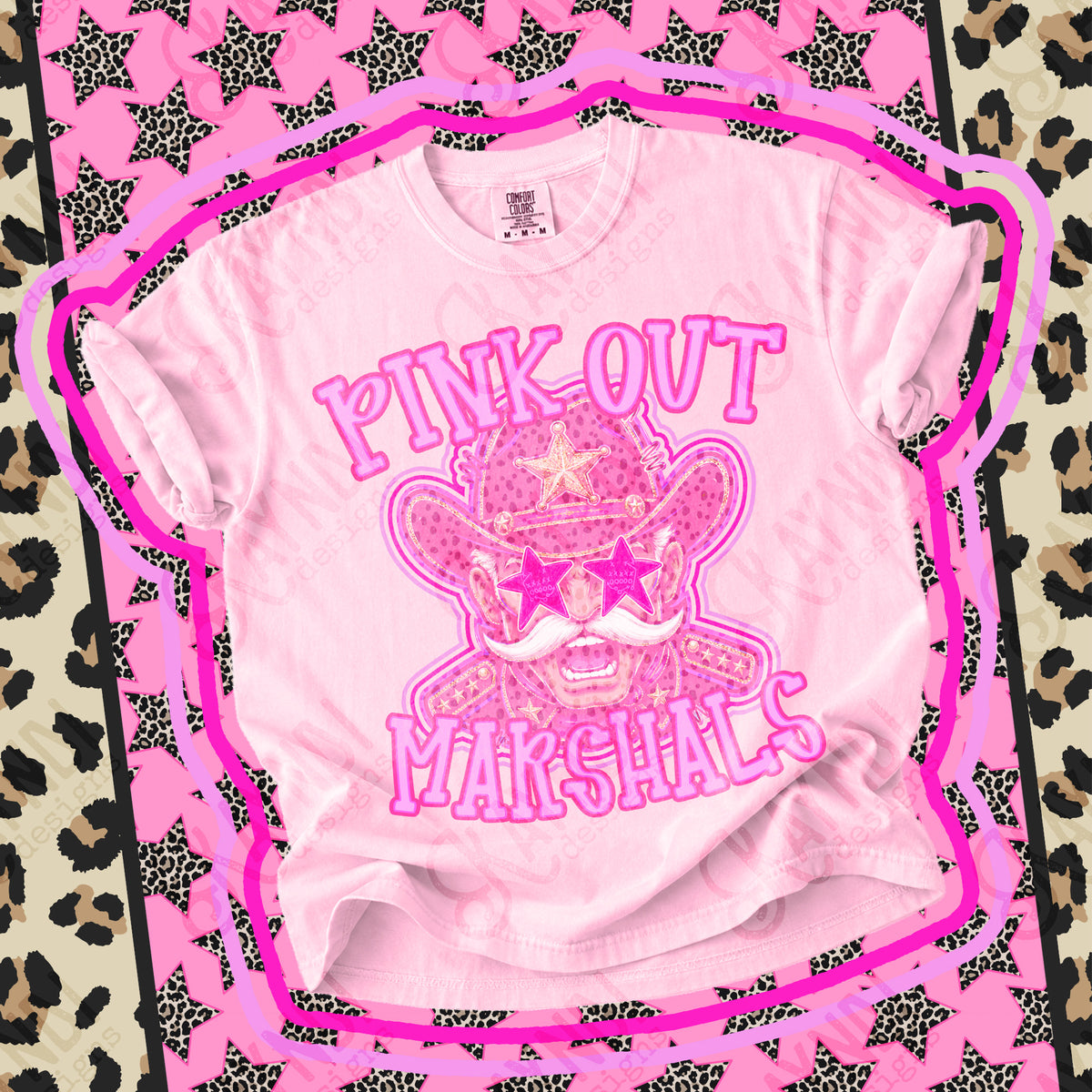 Pink out Marshals star eyes (Kayndi) DTF Transfer