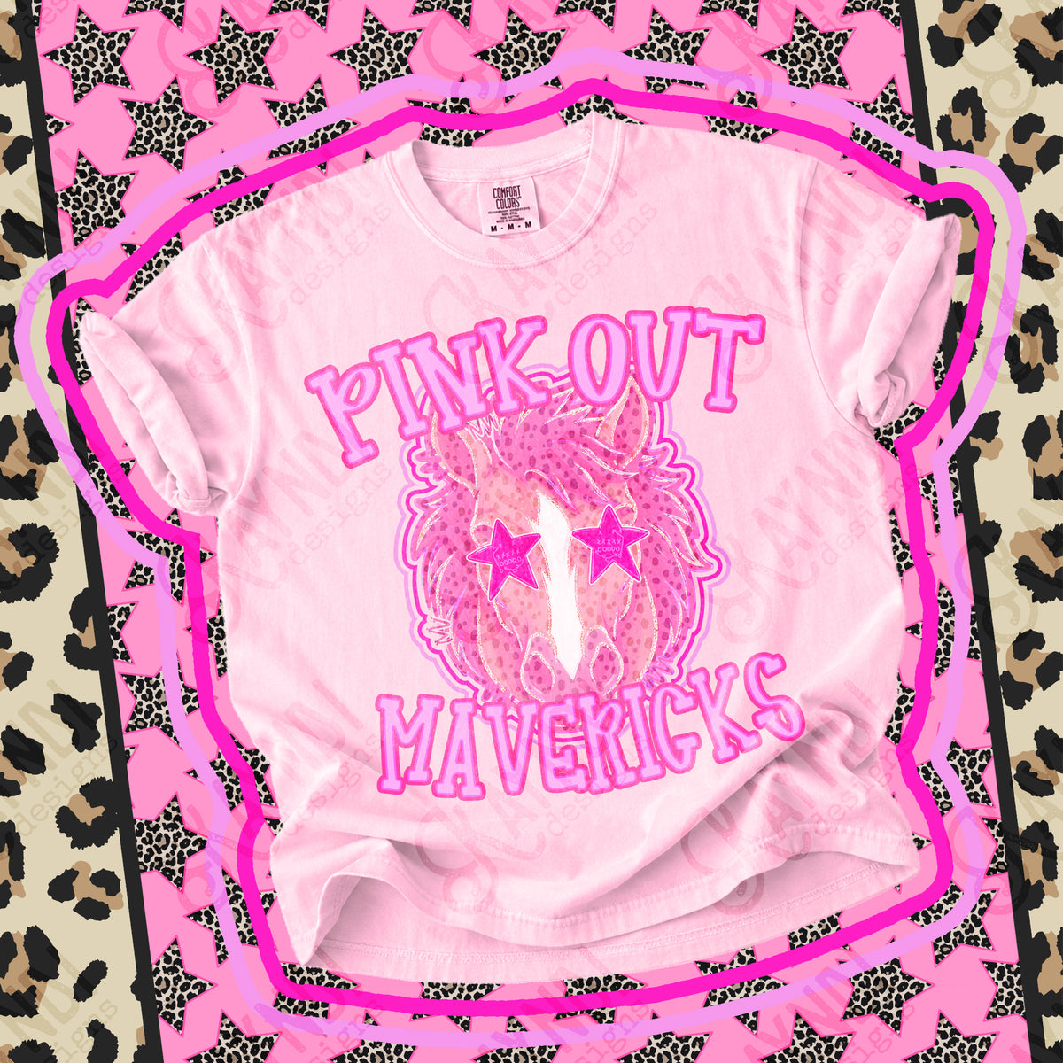 Pink out Mavericks star eyes (Kayndi) DTF Transfer