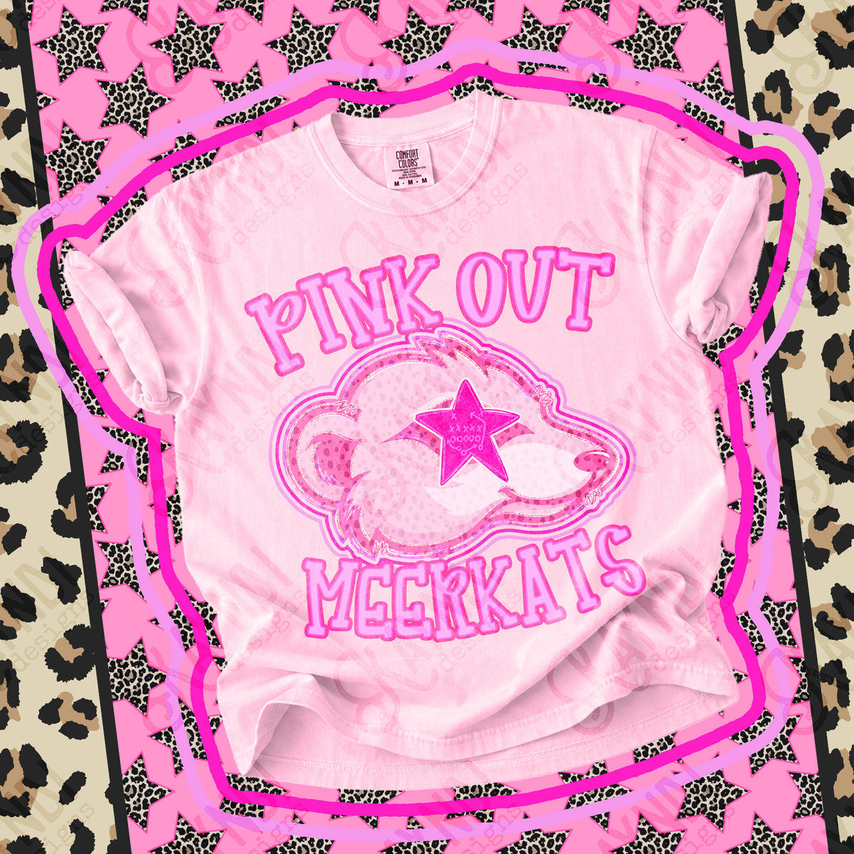 Pink out Meerkats star eyes (Kayndi) DTF Transfer