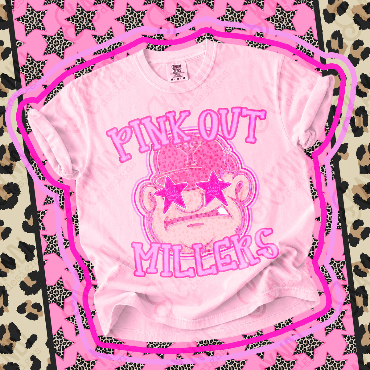 Pink out Millers star eyes (Kayndi) DTF Transfer