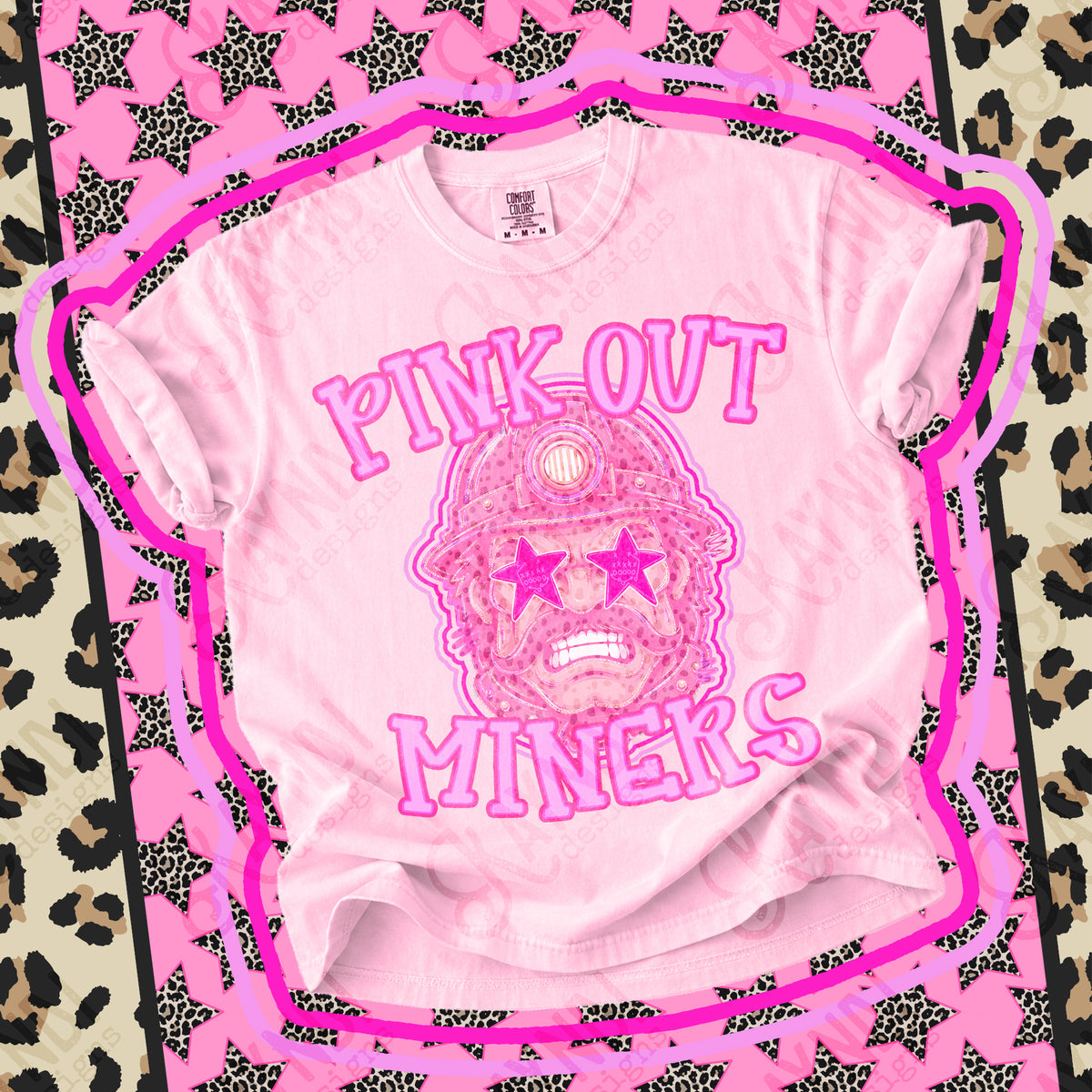 Pink out Miners star eyes (Kayndi) DTF Transfer