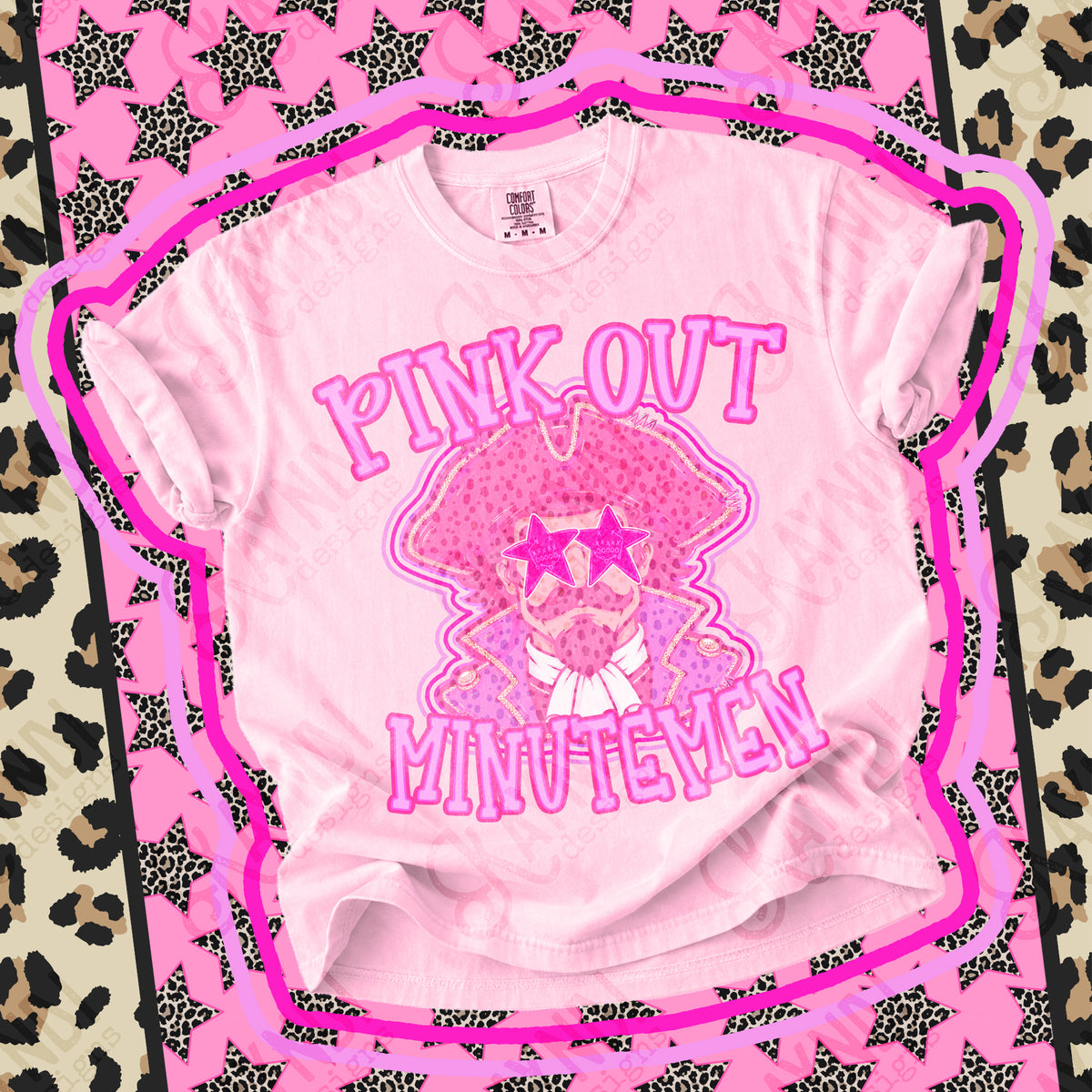 Pink out Minutemen star eyes (Kayndi) DTF Transfer