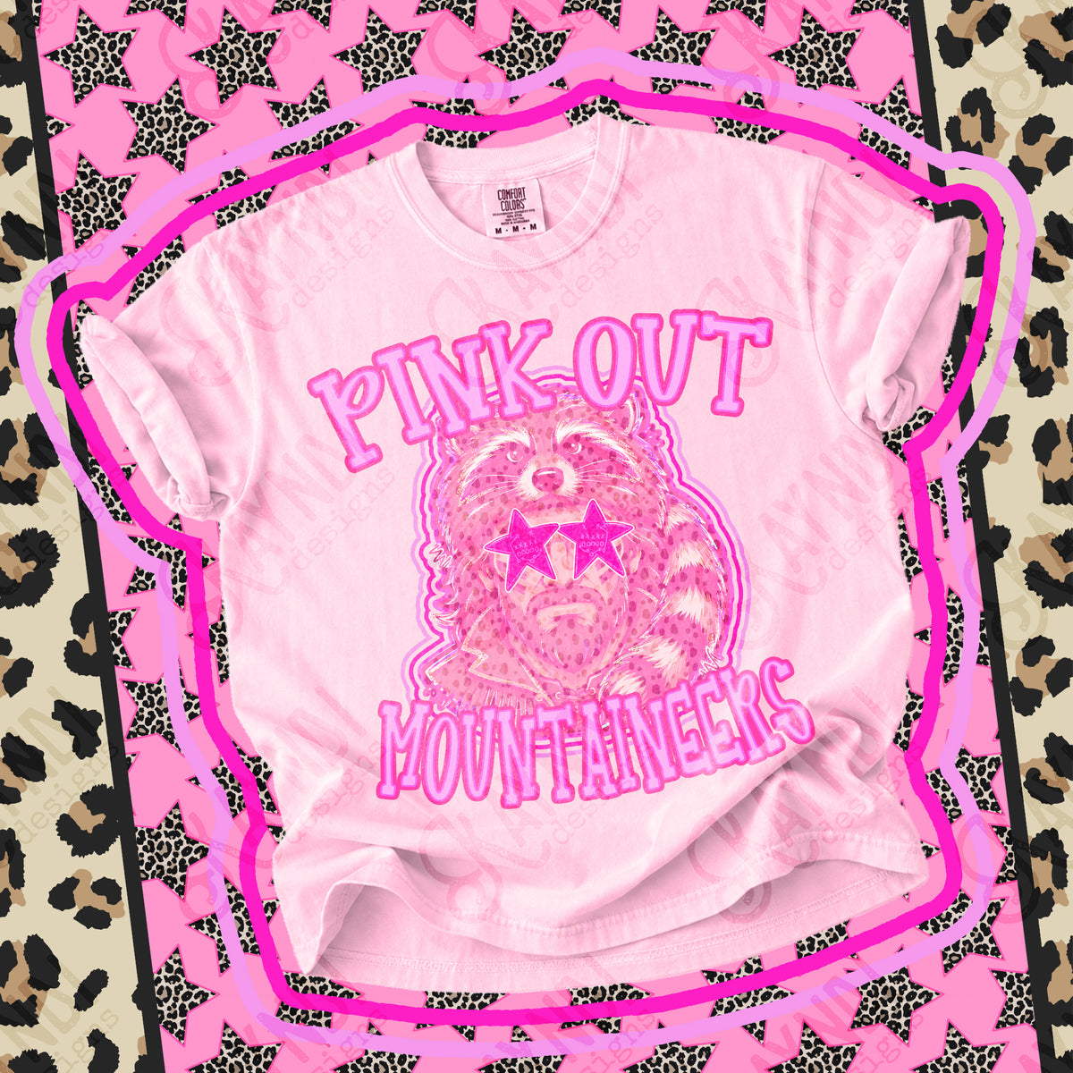 Pink out Mountaineers star eyes (Kayndi) DTF Transfer
