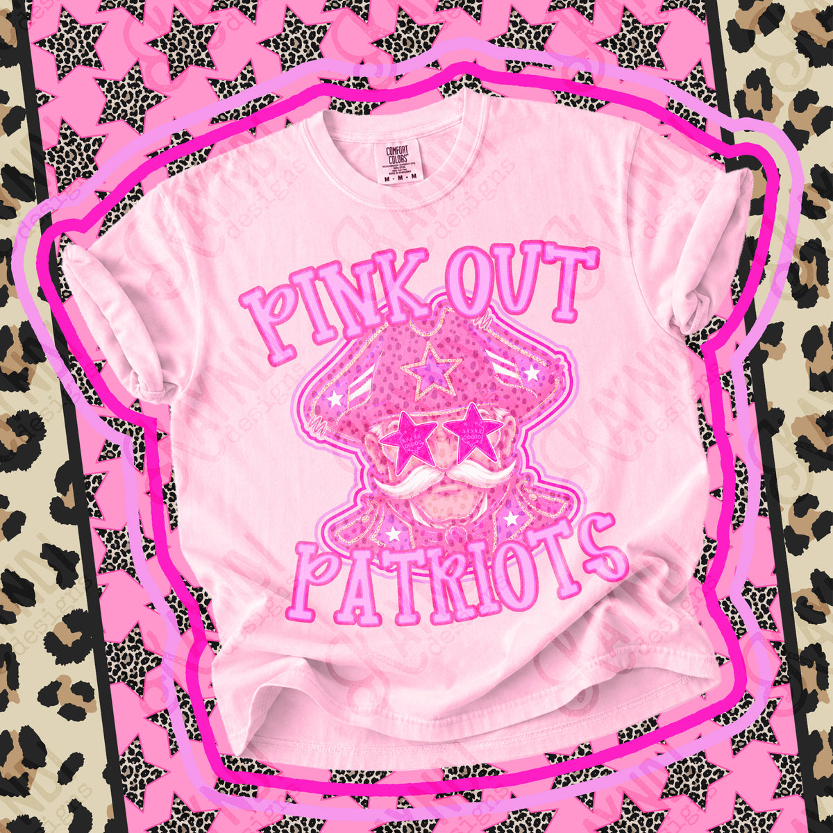 Pink out Patriots star eyes (Kayndi) DTF Transfer