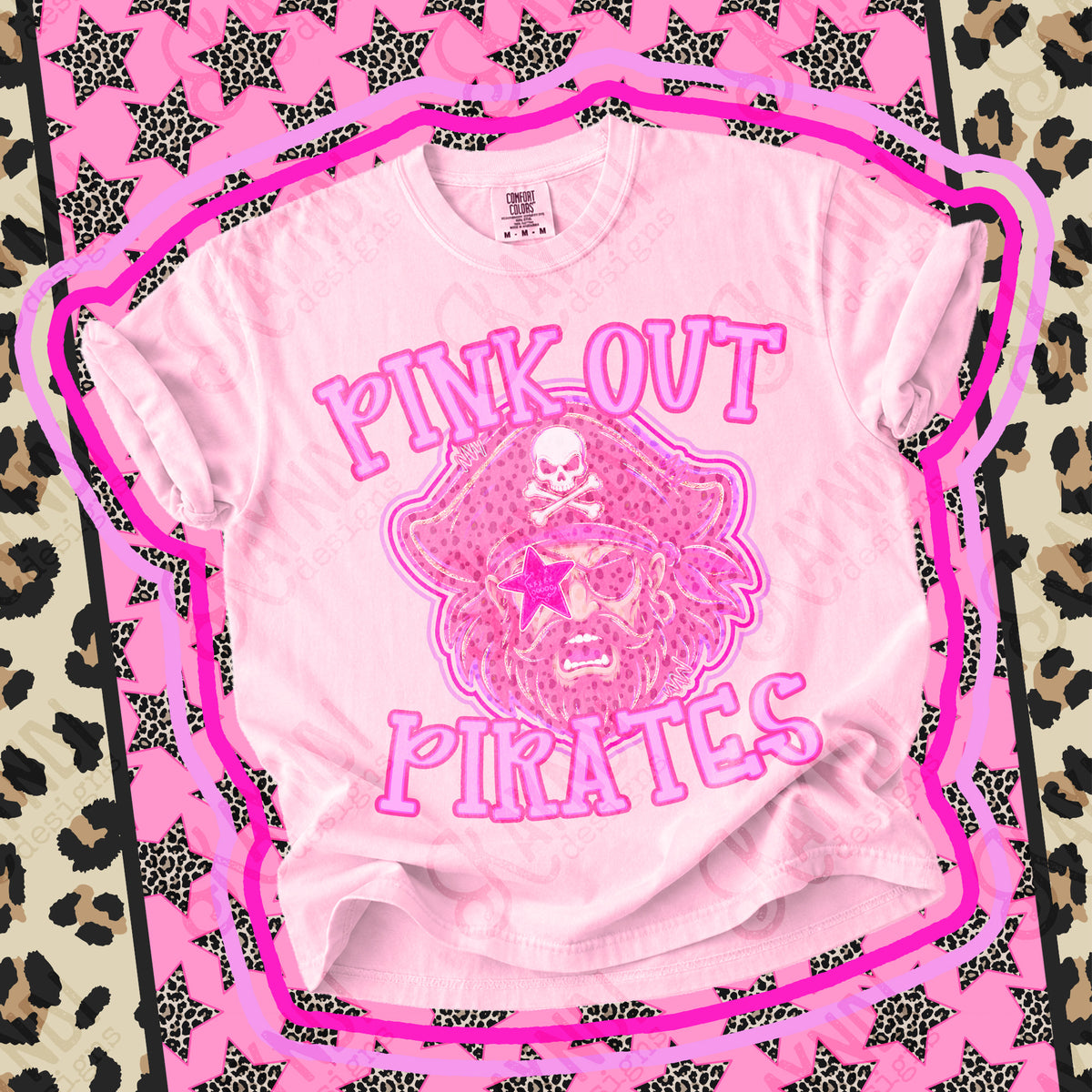 Pink out Pirates star eyes (Kayndi) DTF Transfer