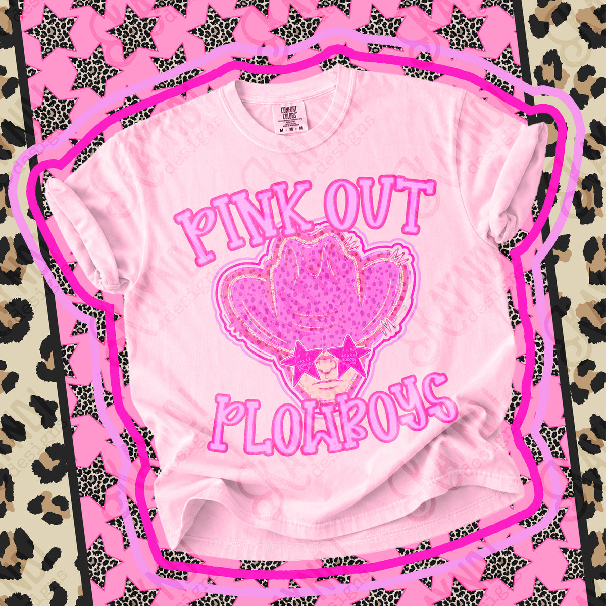 Pink out Plowboys star eyes (Kayndi) DTF Transfer