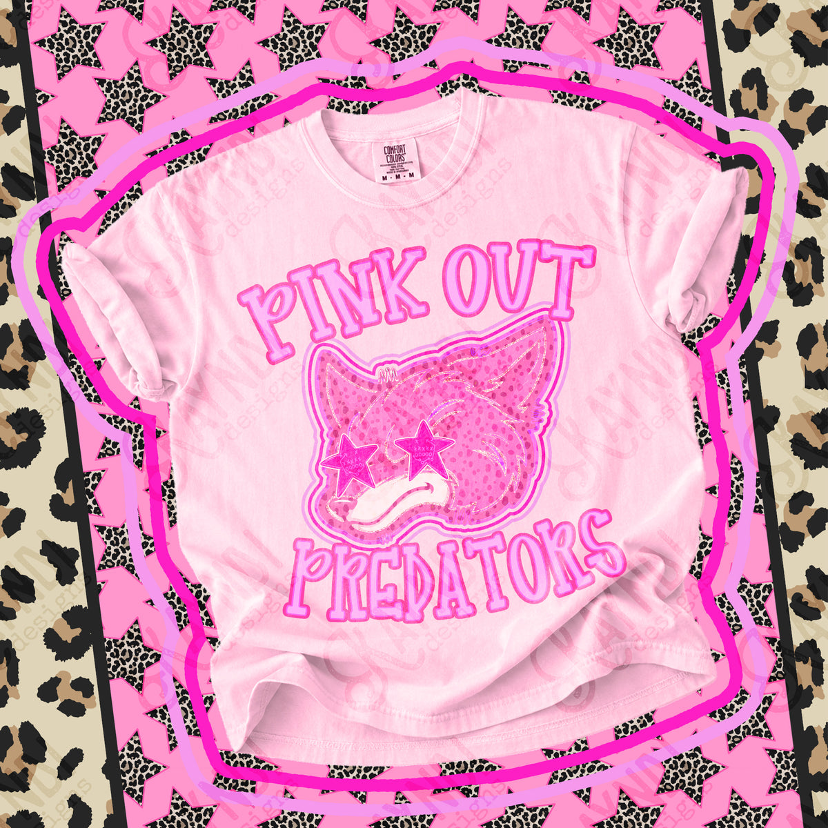 Pink out Predators star eyes (Kayndi) DTF Transfer
