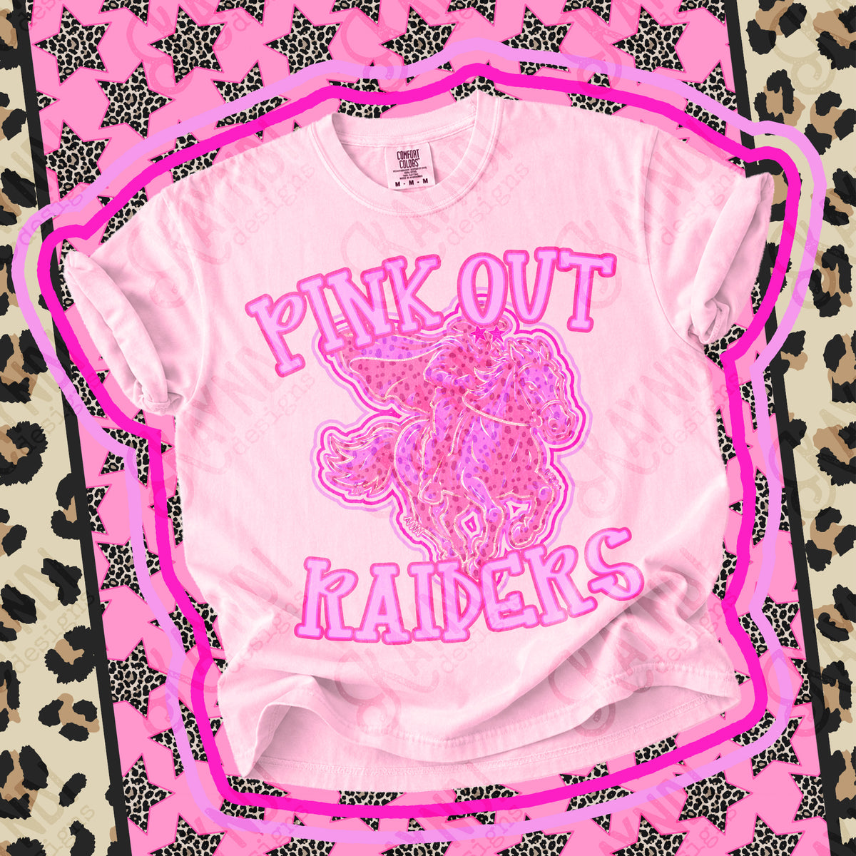 Pink out Raiders star eyes (Kayndi) DTF Transfer