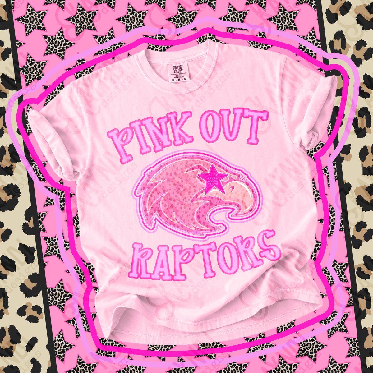 Pink out Raptors star eyes (Kayndi) DTF Transfer