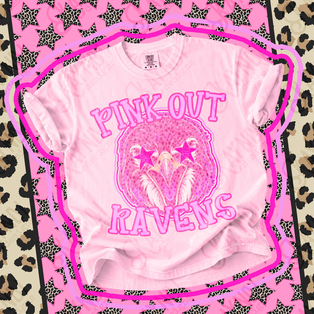 Pink out Ravens star eyes (Kayndi) DTF Transfer