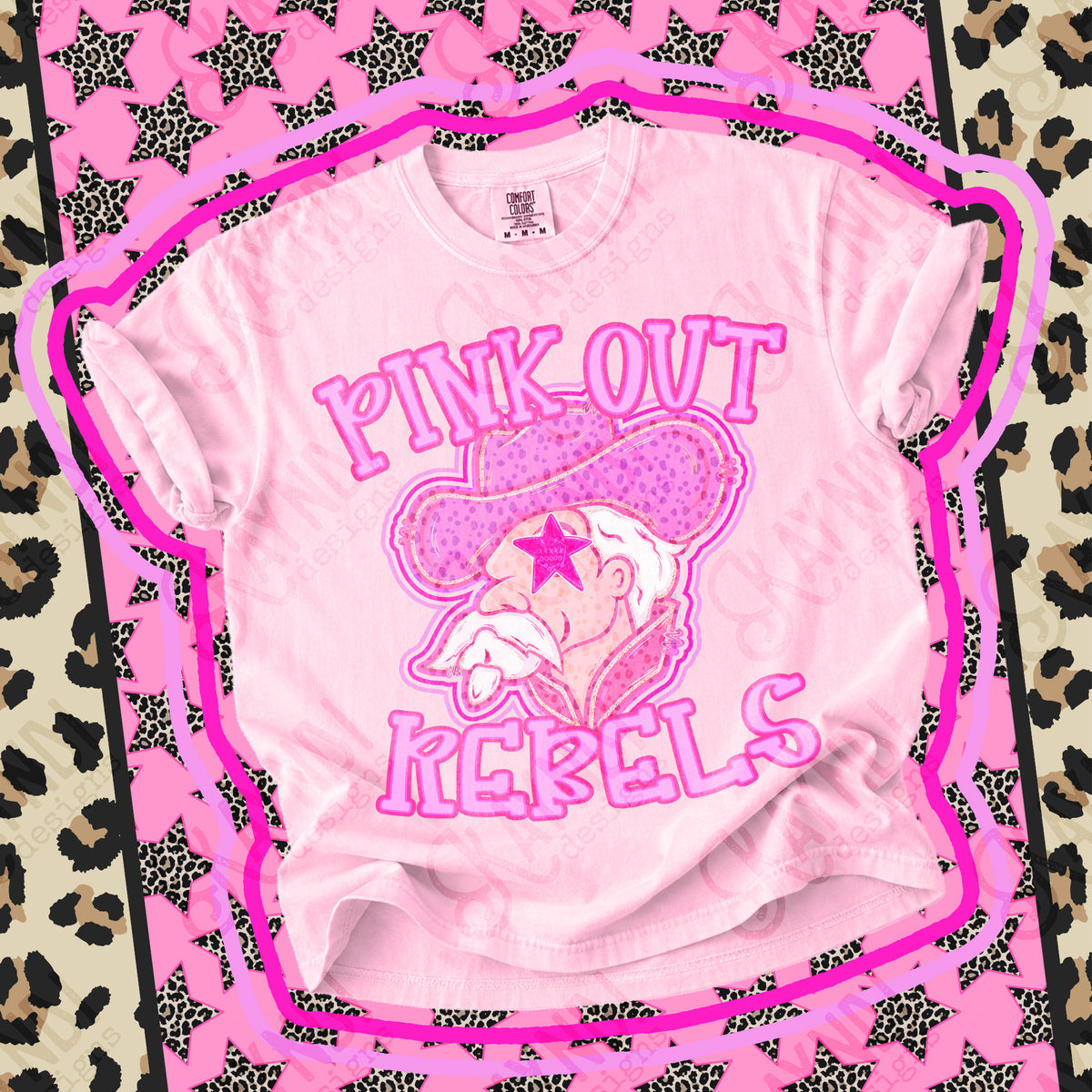 Pink out Rebels star eyes (Kayndi) DTF Transfer