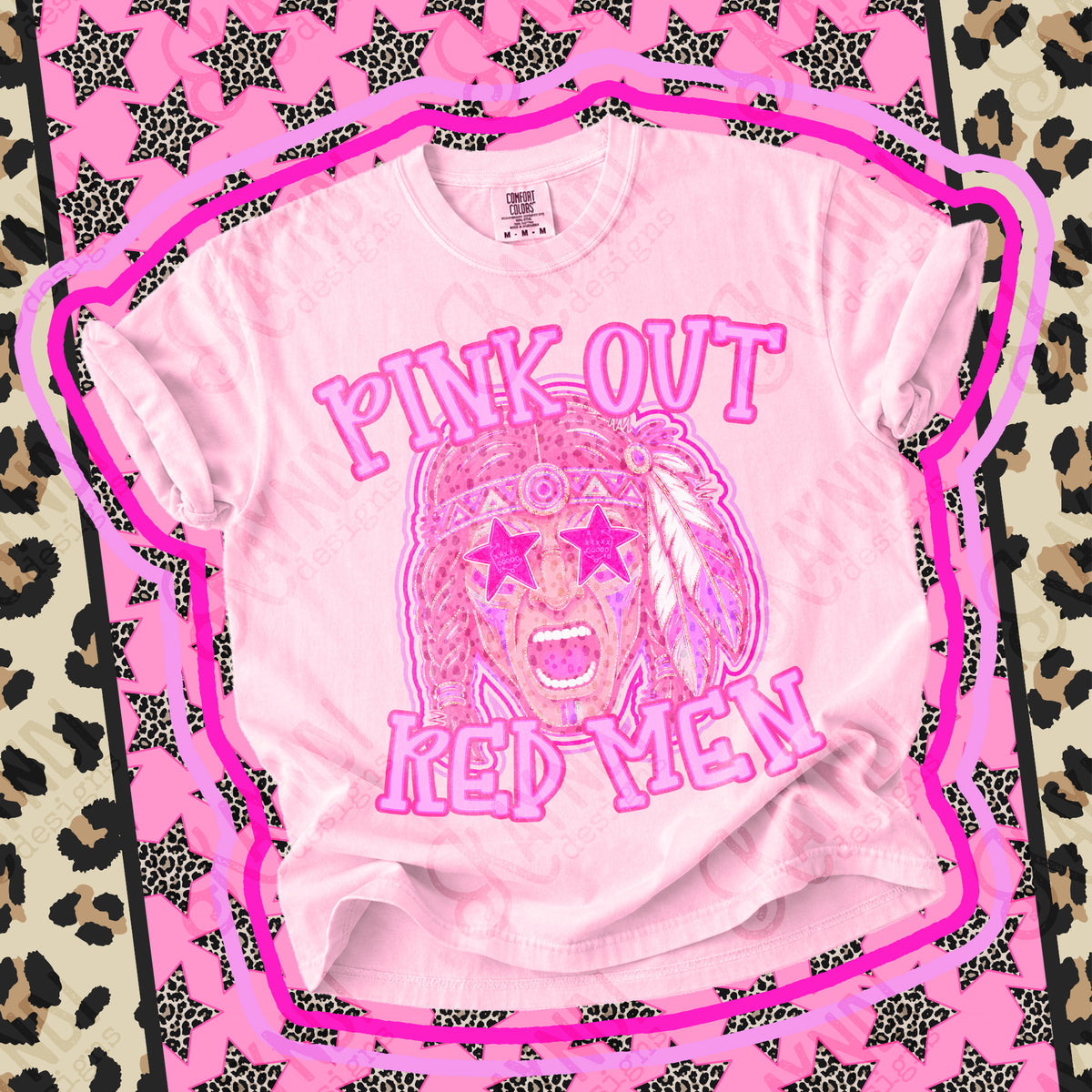 Pink out Red Men star eyes (Kayndi) DTF Transfer