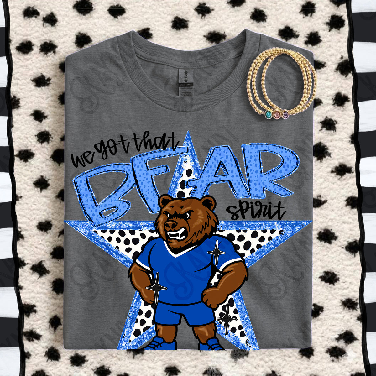 We got that Bear spirit star BLUE (Kayndi) DTF Transfer