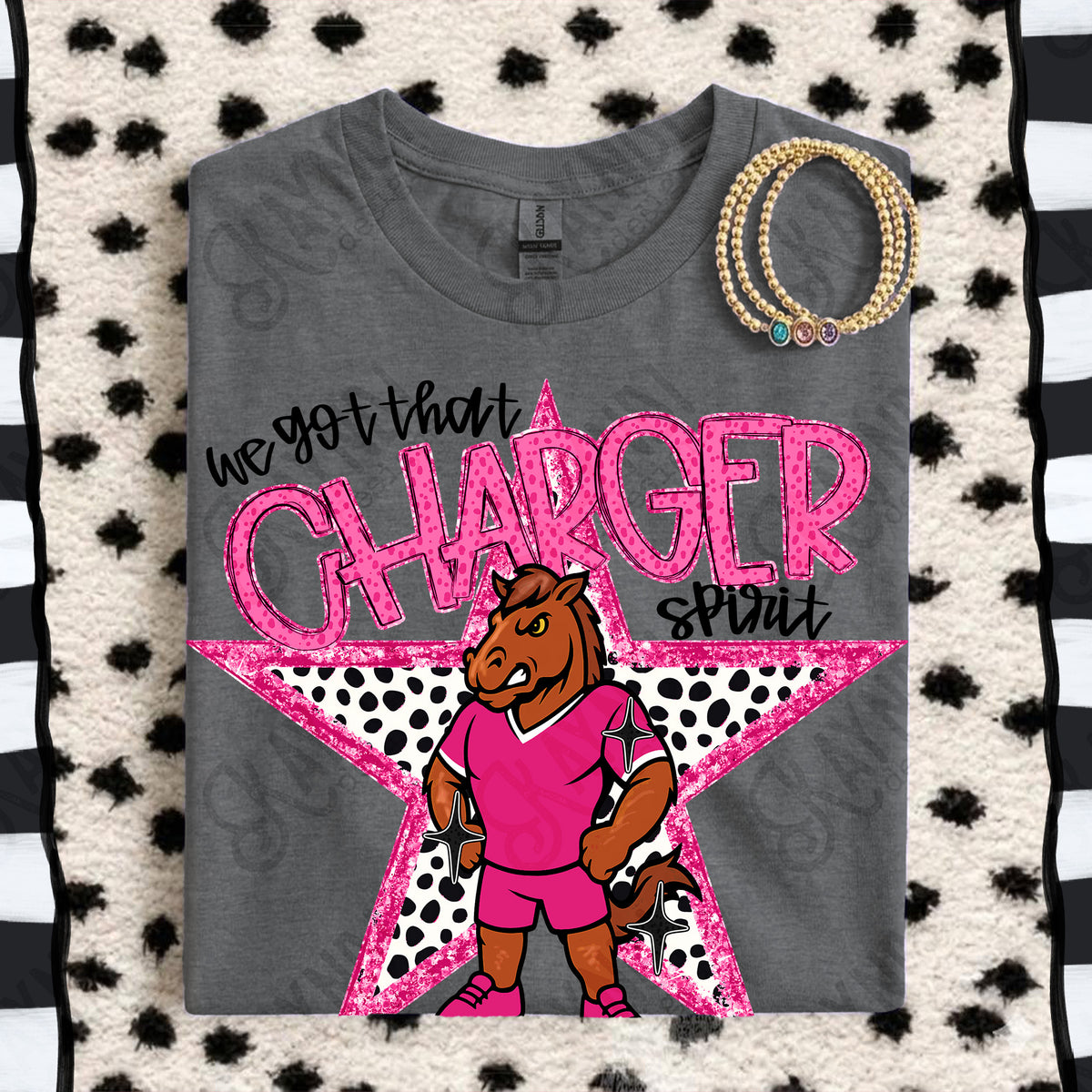 We got that Charger spirit star PINK (Kayndi) DTF Transfer