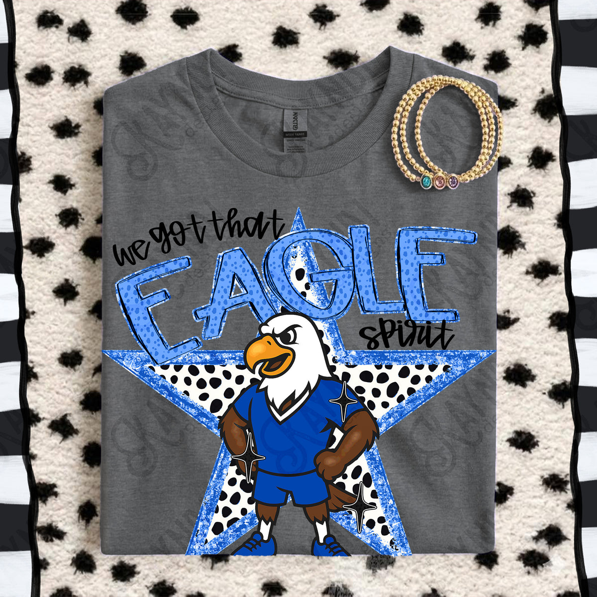 We got that Eagle spirit star BLUE (Kayndi) DTF Transfer