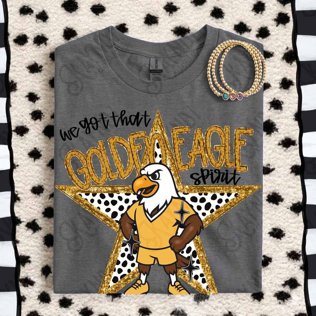 We got that Golden Eagle spirit star GOLD (Kayndi) DTF Transfer