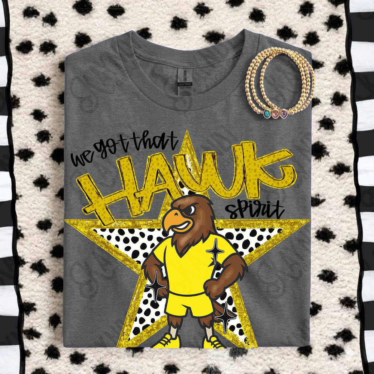 We got that Hawk spirit star YELLOW (Kayndi) DTF Transfer