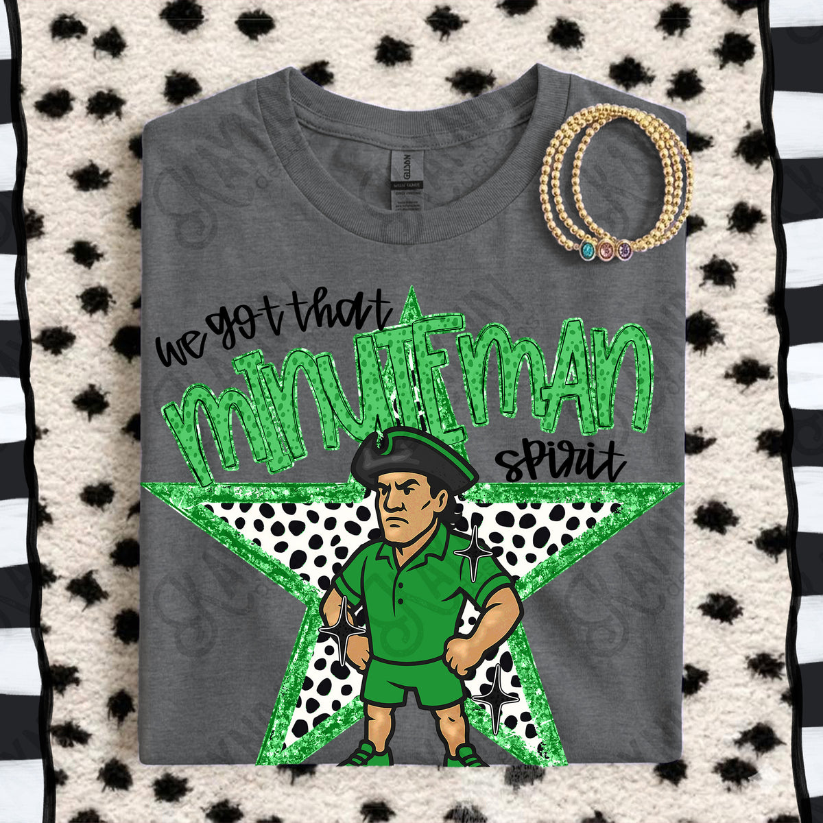 We got that Minuteman spirit star GREEN (Kayndi) DTF Transfer
